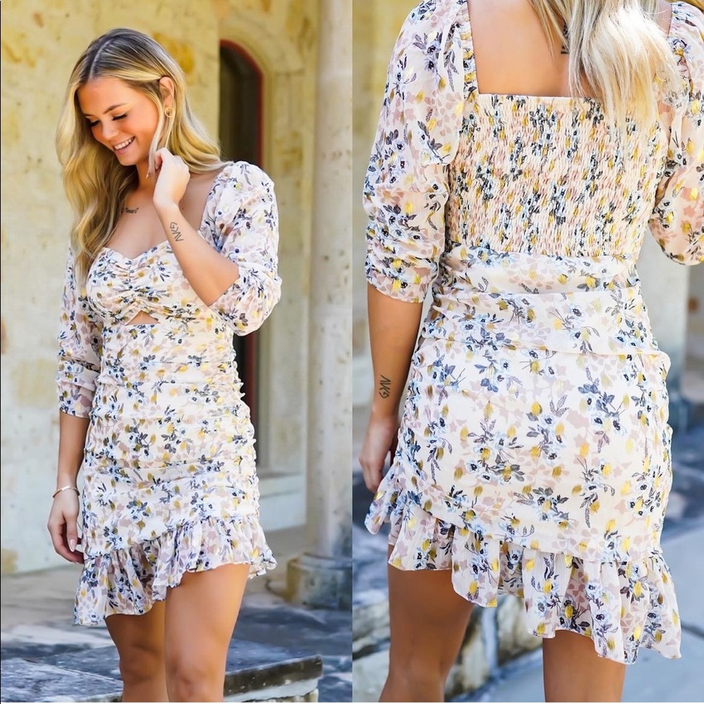 Honeycloth Boutique Asymmetrical Floral Dress